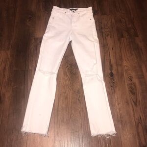 Veronica Beard jeans size 26” waist size 2 White Distressed Jeans